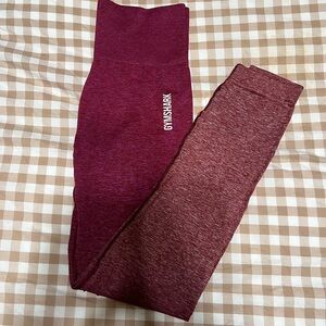 Gymshark Burgundy ombré Leggings